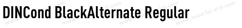 DINCond BlackAlternate Regular字体转换
